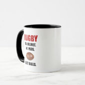 Mug Boules de rugby (Devant gauche)