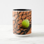 Mug Boules de tennis de texte personnalisées (Centre)