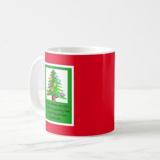 Mug Boules de vasectomie de Noël (Devant gauche)