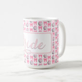 Mug Boules disco Coquette Rubans roses Cadeau mariage  (Devant droit)