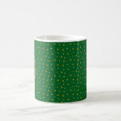 Mug Boules et étoiles dorées sur fond vert (Centre)