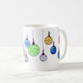 Mug Boules multicolores de Noël (Devant droit)