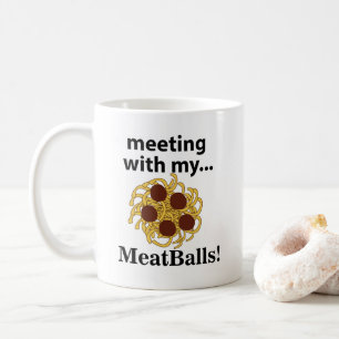 Mug Boulettes de Viande Réunion Drôle Avec Mes Boulett