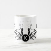 Mug Bouquet Blanc : Abstrait blanc & noir (Centre)