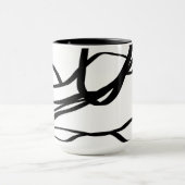 Mug Bouquet Blanc : Abstrait blanc & noir (Centre)