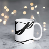 Mug Bouquet Blanc : Abstrait blanc & noir