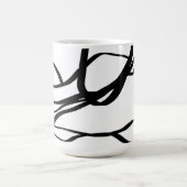 Mug Bouquet Blanc : Abstrait blanc & noir (Centre)