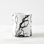 Mug Bouquet Blanc : Abstrait blanc & noir (Centre)