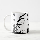 Mug Bouquet Blanc : Abstrait blanc & noir (Gauche)