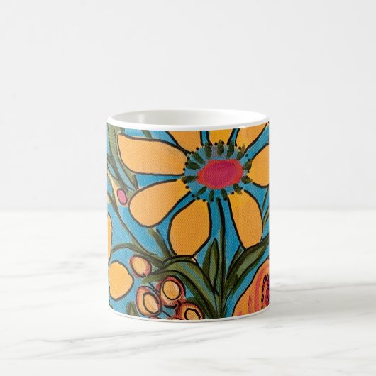 Mug Bouquet Boho Big Yellow Blooms (Centre)