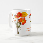 Mug Bouquet coloré clair de coquelicots (Devant gauche)