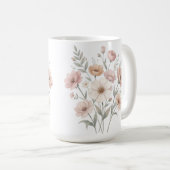 Mug Bouquet d'anémone doux aquarelle de douceur (Devant droit)