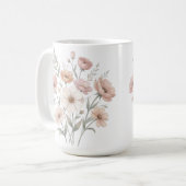 Mug Bouquet d'anémone doux aquarelle de douceur (Devant gauche)