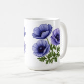 Mug Bouquet d'anémones violettes (Devant droit)