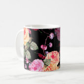 Mug Bouquet d'aquarelle fleurs avec haricot (Devant gauche)