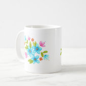 Mug Bouquet d'aquarelle multicolore (Devant gauche)