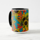Mug Bouquet d'automne en bleu (Devant gauche)