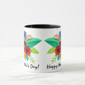 Mug Bouquet de bouquet de papier coupé gai (Centre)
