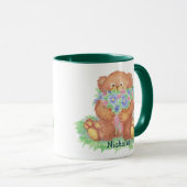 Mug Bouquet De Bouquet Petit Teddy Fleurs Florales (Devant droit)