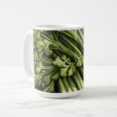 Mug Bouquet de céleri frais sur bois (Devant gauche)