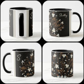 Mug Bouquet de coquillages blancs dramatique noir