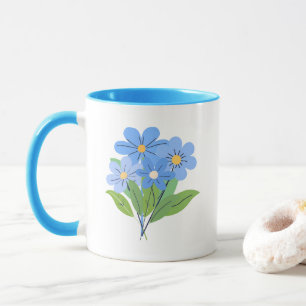 Mug Bouquet de fleurs bleues