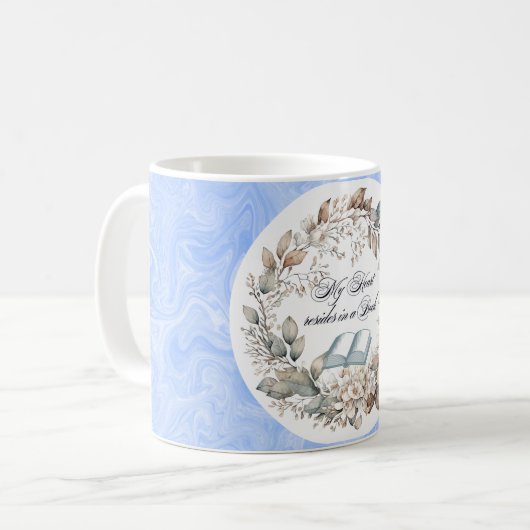 Mug Bouquet de fleurs bleues Réserver (Devant gauche)