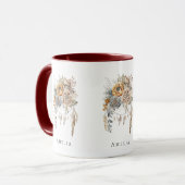 Mug Bouquet de fleurs Boho et Dreamcatcher (Devant gauche)