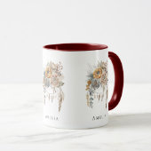Mug Bouquet de fleurs Boho et Dreamcatcher (Devant droit)