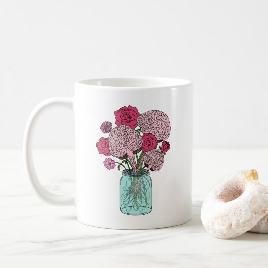 Mug Bouquet de fleurs cérébrales (Avec donut)