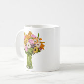 Mug Bouquet de fleurs dans la peinture de vase (Devant gauche)