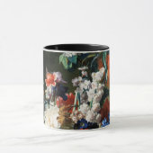 MUG BOUQUET DE FLEURS DANS UNE URNE EN NOIR (Centre)