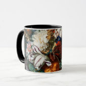 MUG BOUQUET DE FLEURS DANS UNE URNE NOIRE (Devant gauche)