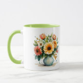 Mug Bouquet de fleurs d'aquarelle (Gauche)