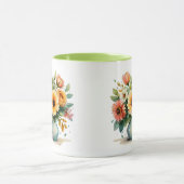 Mug Bouquet de fleurs d'aquarelle (Centre)