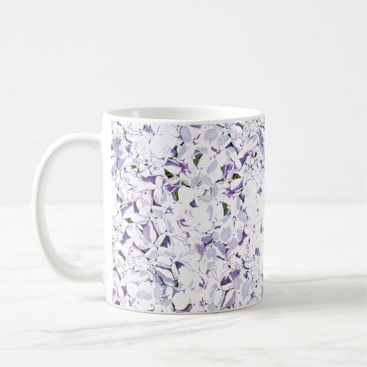 Mug Bouquet de fleurs d'aquarelle d'hydrangées. (Gauche)