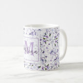 Mug Bouquet de fleurs d'aquarelle hydrangée. café mu (Devant droit)