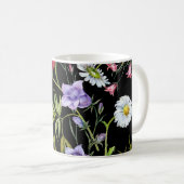 Mug Bouquet de fleurs d'aquarelle : Motif sans couture (Devant droit)