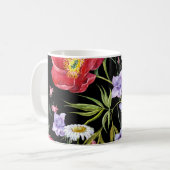 Mug Bouquet de fleurs d'aquarelle : Motif sans couture (Devant gauche)
