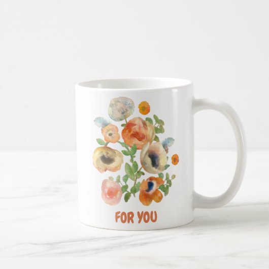 Mug Bouquet De Fleurs De Printemps Orange Pour Vous (Droite)