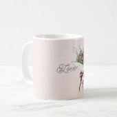 Mug Bouquet de fleurs de roses rouges rosées (Devant gauche)