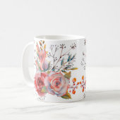 Mug Bouquet de fleurs doubles (Devant gauche)
