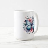 Mug Bouquet de fleurs papillon vibrant Art-96283 (Devant droit)
