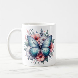 Mug Bouquet de fleurs papillon vibrant Art-96283