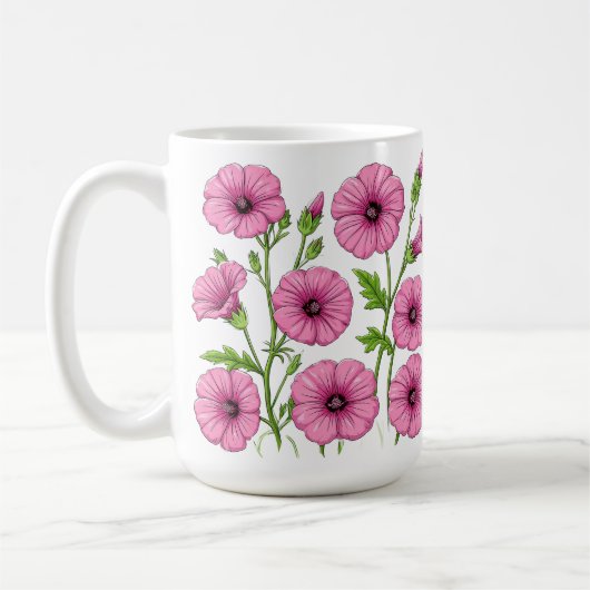Mug Bouquet de fleurs roses (Gauche)