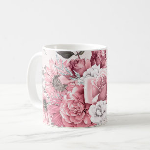 Mug Bouquet de fleurs roses