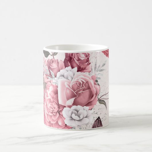 Mug Bouquet de fleurs roses (Centre)