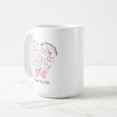 Mug Bouquet de fleurs roses avec Bow Fête des Mères (Devant gauche)