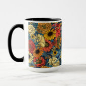 Mug Bouquet de fleurs - roses, pivoines, marguerites e (Gauche)