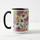 Mug Bouquet de fleurs - roses, pivoines, marguerites e (Gauche)